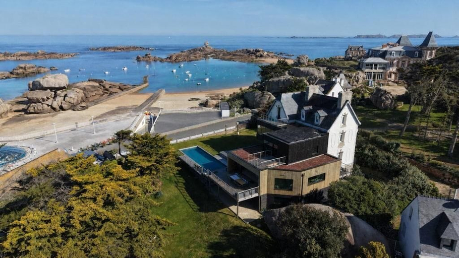Aerial view, Villa Koz Iliz - vue mer panoramique, Côtes-d'Armor