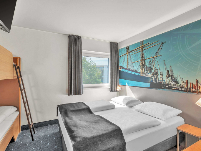 Bedroom 2, B&B Hotel Hamburg-Harburg, Hamburg