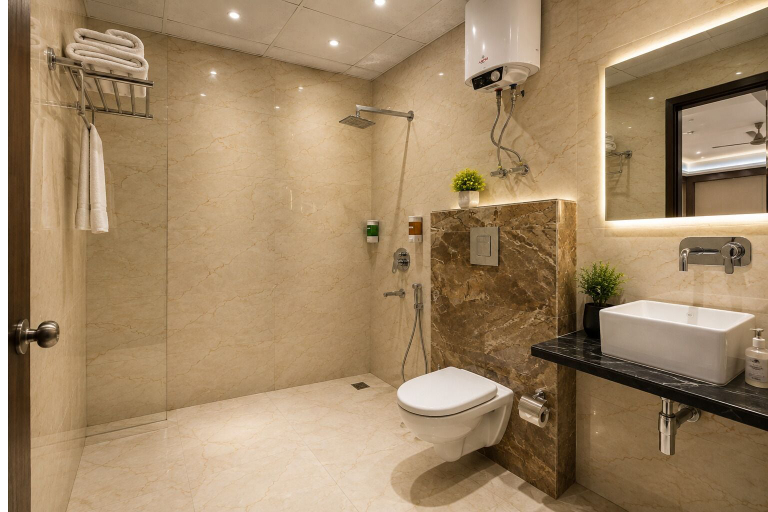 Bathroom 4, Hotel Iconic Suite near Delhi Airport, Delhi