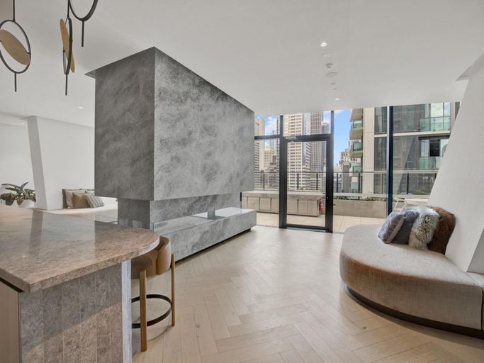 Reception, High-Rise 1-Bed Apartment Near Docklands, Melbourne