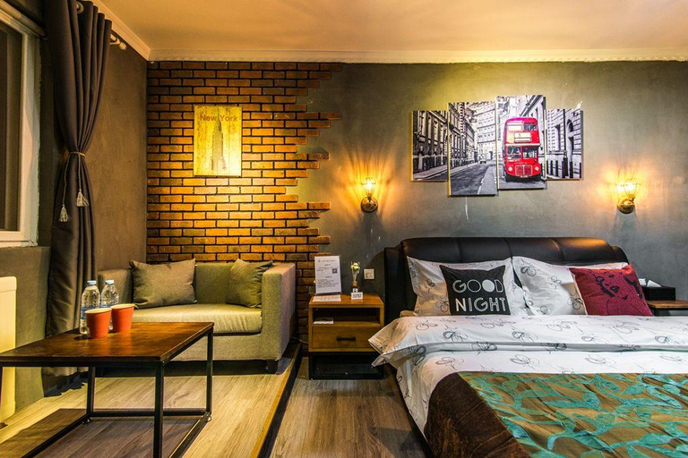 Bedroom 2, Lanzhou Orange Theme Apartment (Lanzhou Central Provincial Museum Branch), Lanzhou