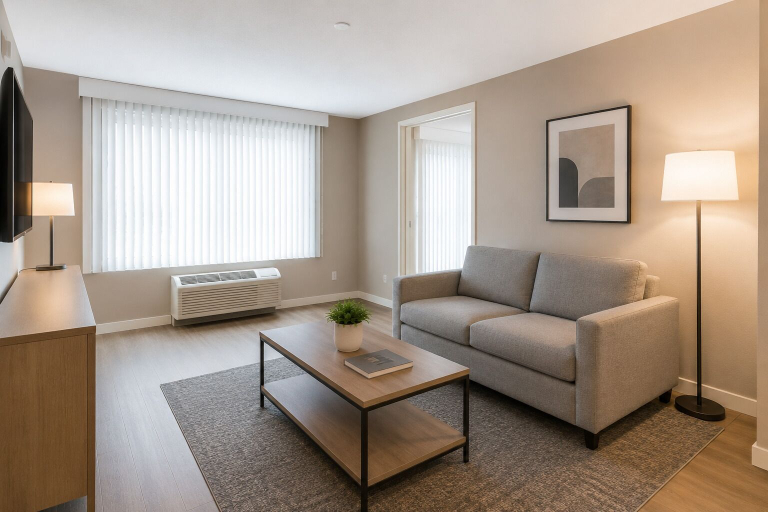 Living area, Maplecrest Hotel, Toronto