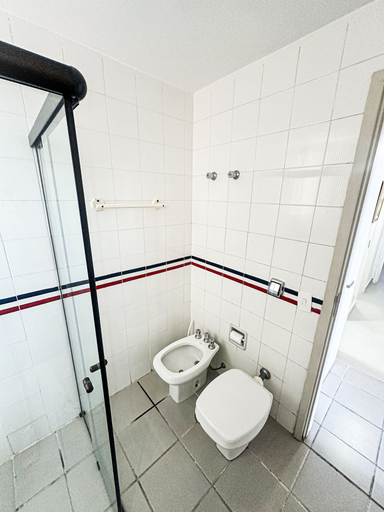 Bathroom 4, Vista para Oceano e Ar condicionado, Guarujá