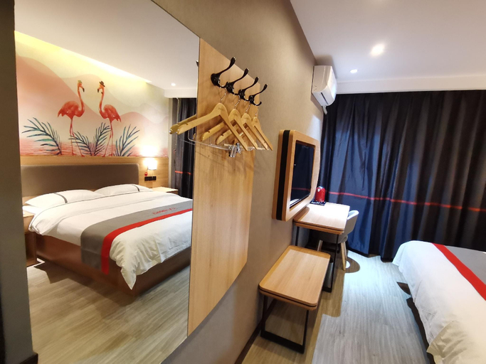 Bedroom 2, Junyi Boutique Hotel (Tianjin west railway station store), Tianjin