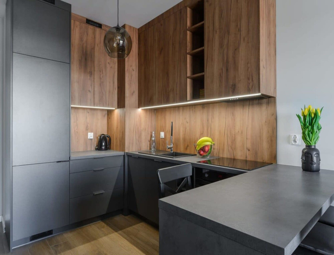 Private kitchen 4, Quiet City Apartment for 4, Łódź