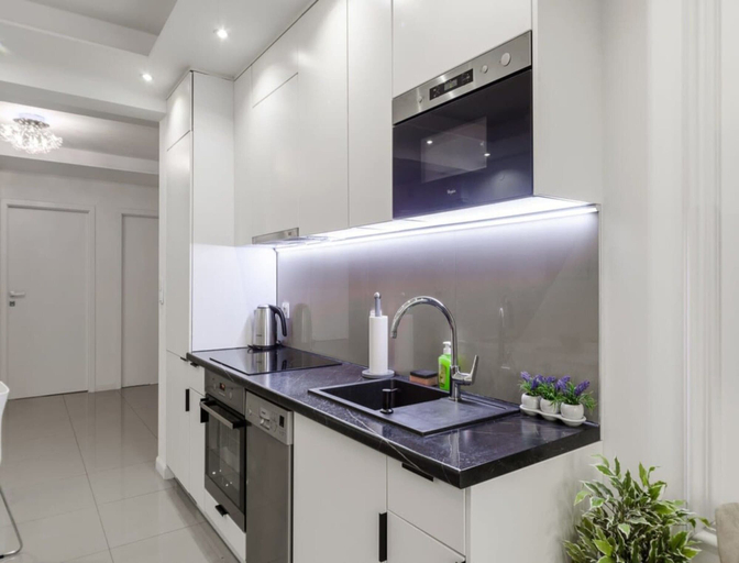 Private kitchen, Spacious Central Warsaw Apartment, Warsaw