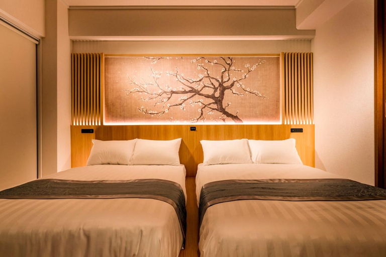 Bedroom 2, New Open Sale|大阪駅・梅田徒歩圏|3寝室・最大8名|桜を感じる上質な和モダン宿, Osaka