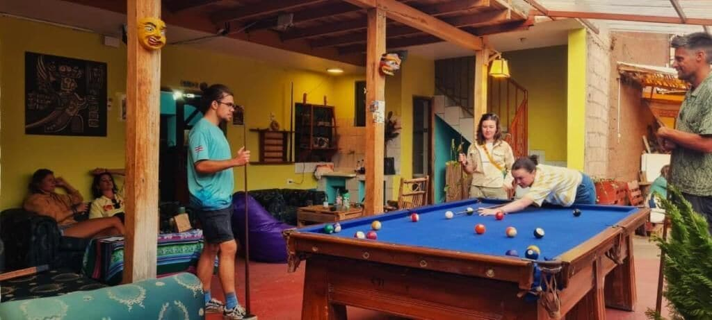 Game room, Kamanti Hostel, Calca