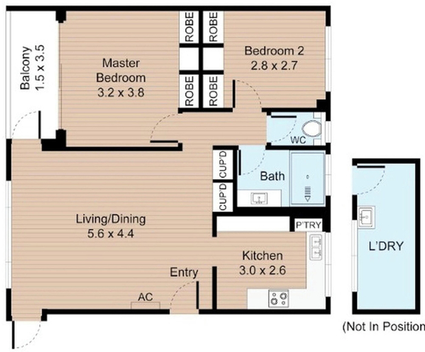 Interior detail, Balcony 2-bed Apartment in Ashgrove, Ashgrove