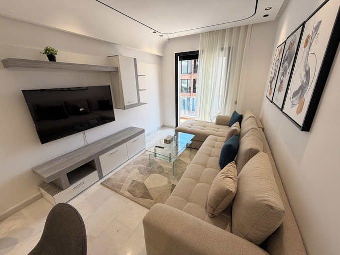 Living area 5, Calm Maarif Palmiers Apartment, Casablanca
