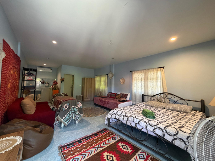 Bedroom, Cosy Elephant Beachfront bungalow, Phuket Island