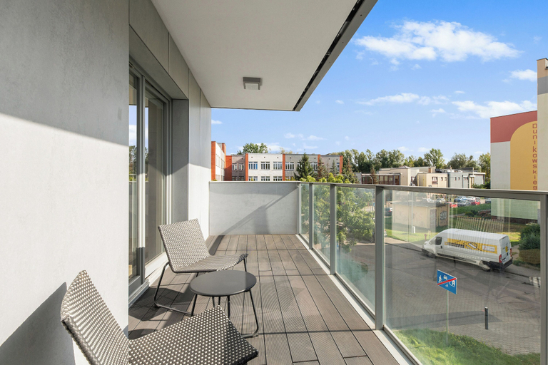 Balcony 2, Nadmorze Seaside Apartment with Parking, Gdańsk City