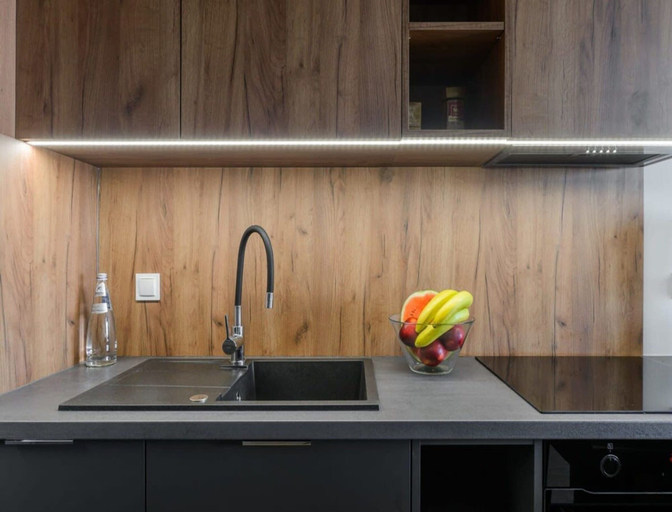 Private kitchen 3, Quiet City Apartment for 4, Łódź