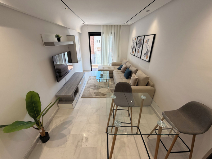 Living area 2, Calm Maarif Palmiers Apartment, Casablanca