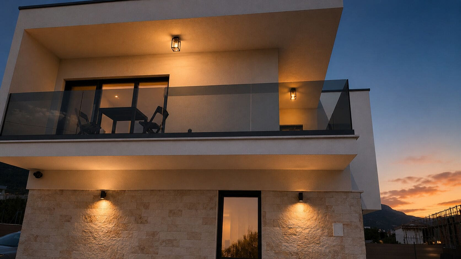 Front of property - evening/night 2, Villa Just be Alive by Trawelltopia, Kaštela