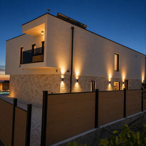 Front of property - evening/night 3, Villa Just be Alive by Trawelltopia, Kaštela