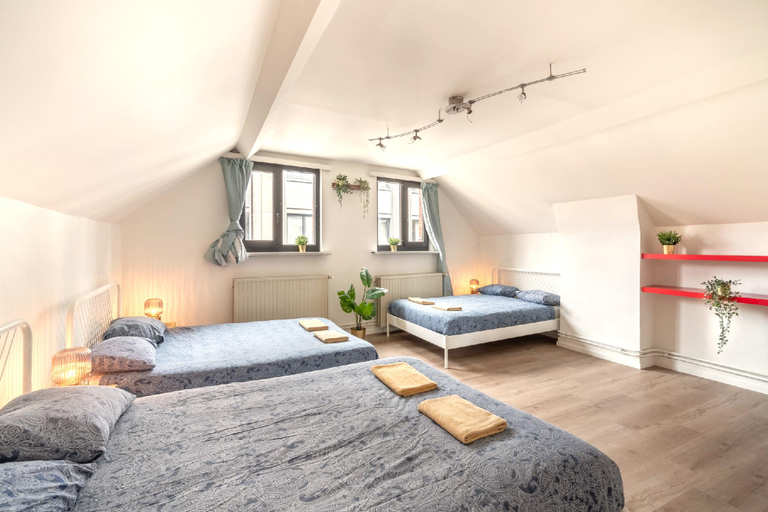 Bedroom, Lively City Getaway for 10 Near Meir, Antwerpen