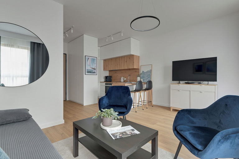 Living area 2, Porto Regatta with Parking and Gym, Gdańsk City