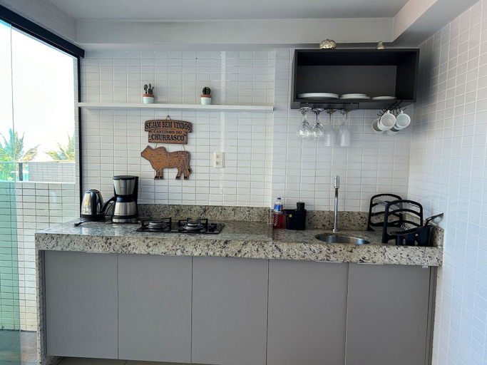 Private kitchen 2, Flat Premium Vista Mar - Praia de Tabatinga, Conde
