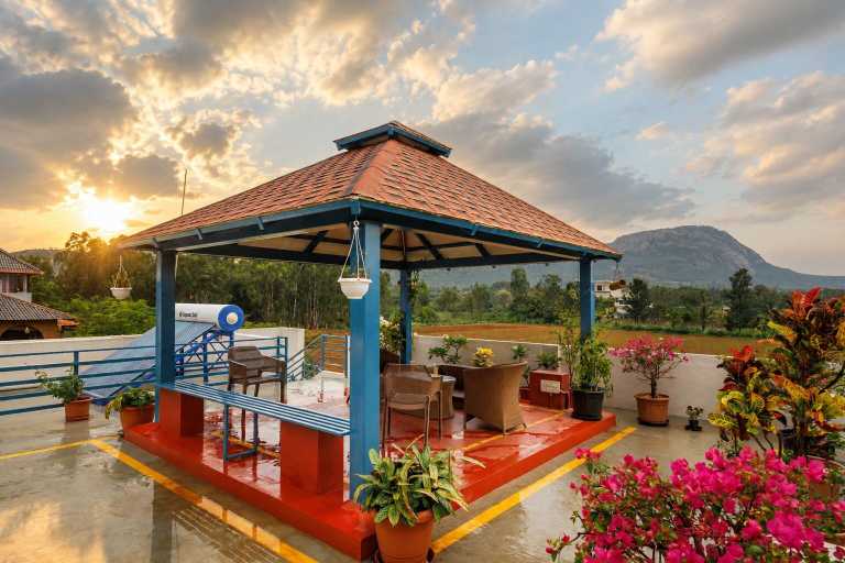 Terrace/patio 2, Nirvana by Redolive 1bhk Nandi Hills Nr Airport, Chikballapura