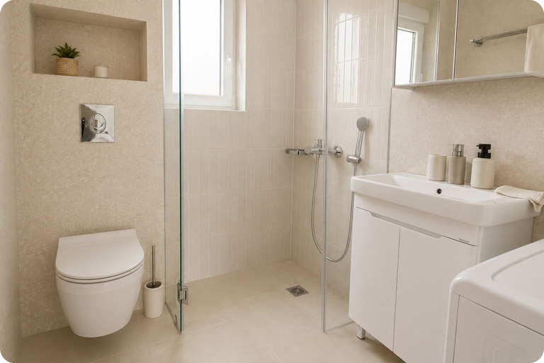 Bathroom, Adelos Maisonette Near Vouliagmeni Beach, Attica
