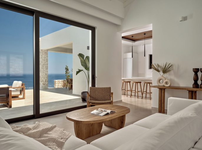 Living area, Zakynthos Villa With Stunning Views, Ionian Islands