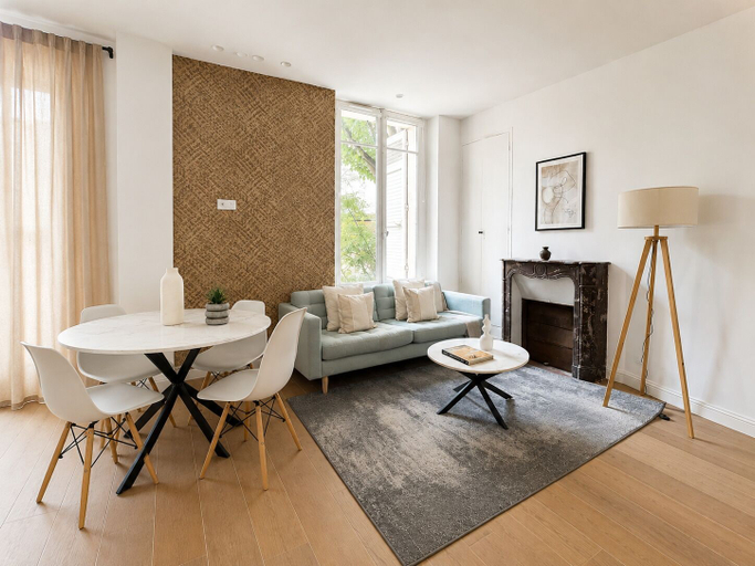 Living area 2, Elegant Appartement 2 pieces au 5e, Paris