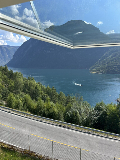 View from property, hellesylt hostel and camping, Stranda