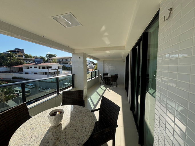 Outdoor dining 5, Flat Gold Vista Mar - Praia de Tabatinga, Conde