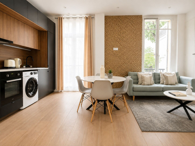 Private kitchen 3, Elegant Appartement 2 pieces au 5e, Paris