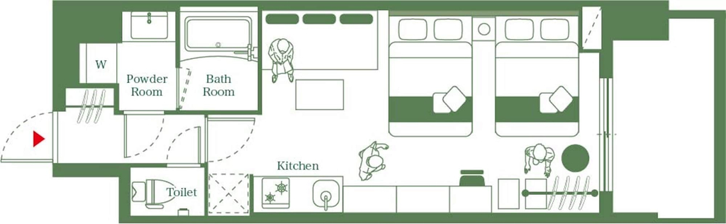 Floor plan 2, KOUSA Osaka Namba, Osaka