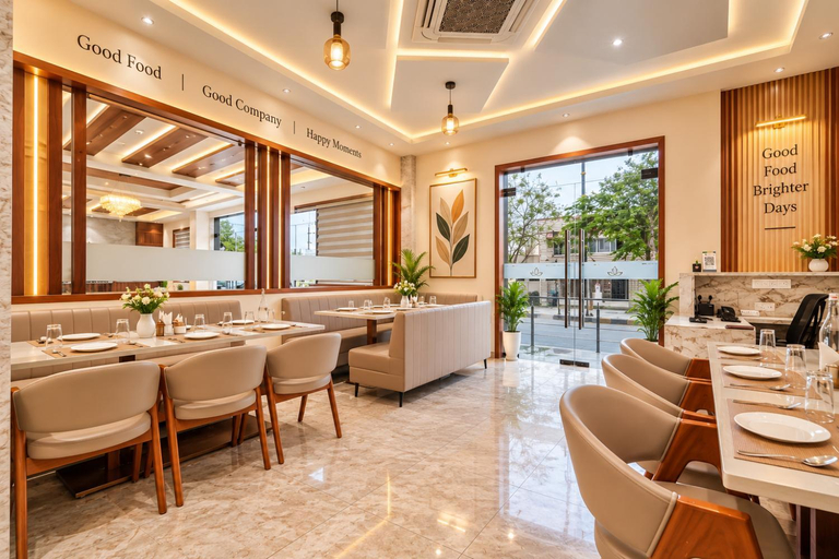 Restaurant 3, Hotel Premji by Shivalaya Darshanam, Devbhumi Dwarka