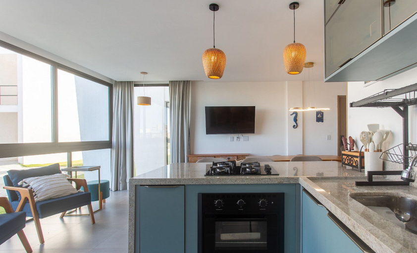 Private kitchen 5, Apartment in Condominium With Pool Vll0002, Maraú