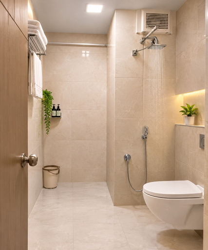 Bathroom 3, La Riviera Suites, Hyderabad
