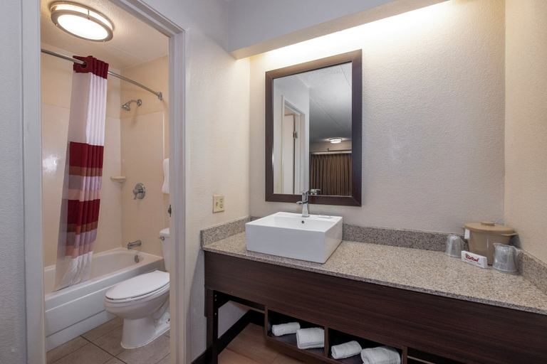 Bathroom 4, Red Roof Inn Washington DC - Lanham, Prince George's