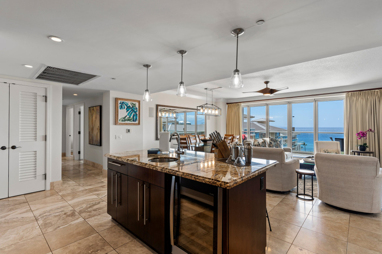 Interior 5, 3BD Oceanfront Retreat w/ Lanai, Floor-to-ceiling Views & Modern Kitchen - Honua Kai 825, Maui