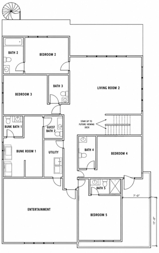 Floor plan 3, Pickleball Penthouse Plus 11 Bedroom Home, Washington