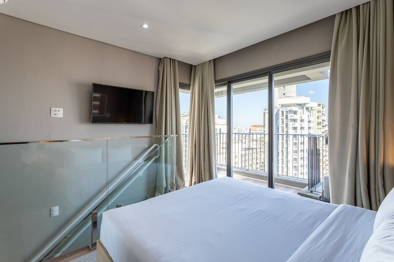 Bedroom 3, Next Haddock by Viva - Apartamentos próximos ao MASP e a metros da Estação Consolação e Avenida Paulista, São Paulo