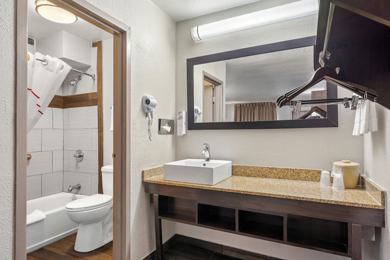Bathroom 4, Red Roof Inn Wilmington, NC, New Hanover