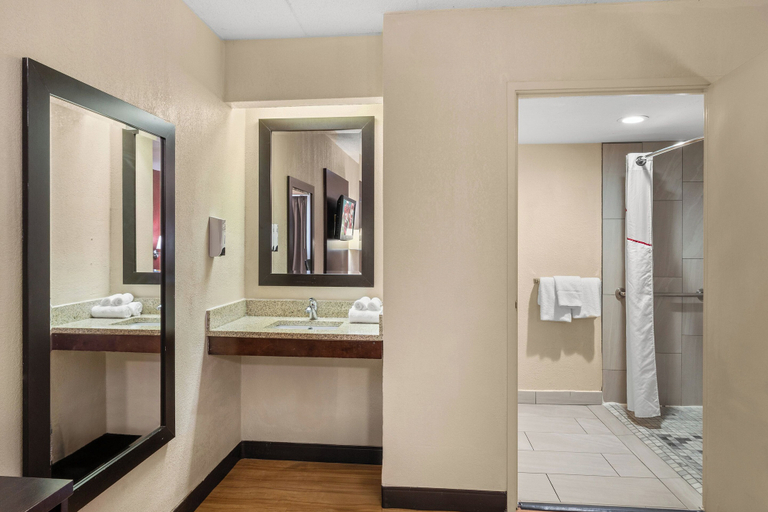 Bathroom 4, Red Roof Inn Lansing East – MSU, Ingham