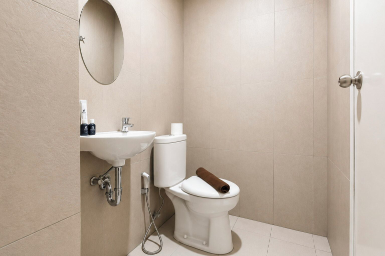 Bathroom 4, Stylish Bright 1Br At Apartment Kyo Society, Surabaya