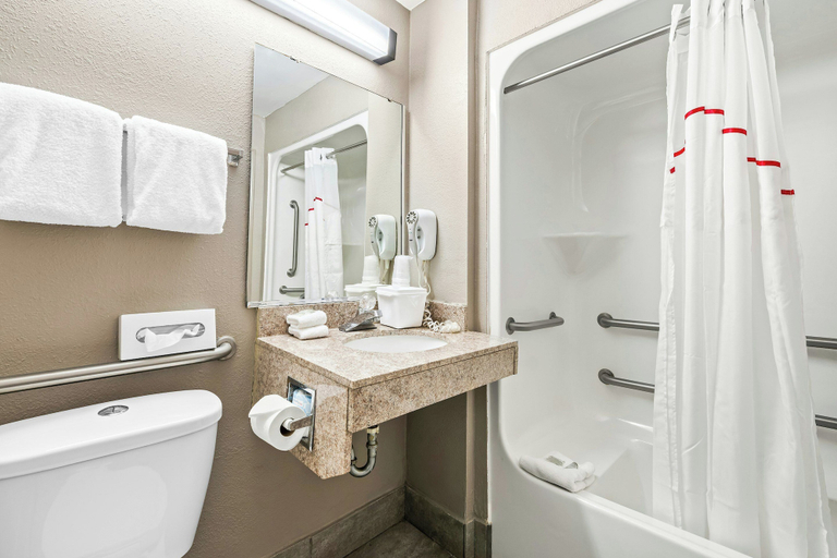 Bathroom 5, Red Roof Inn Charlotte - University, Mecklenburg