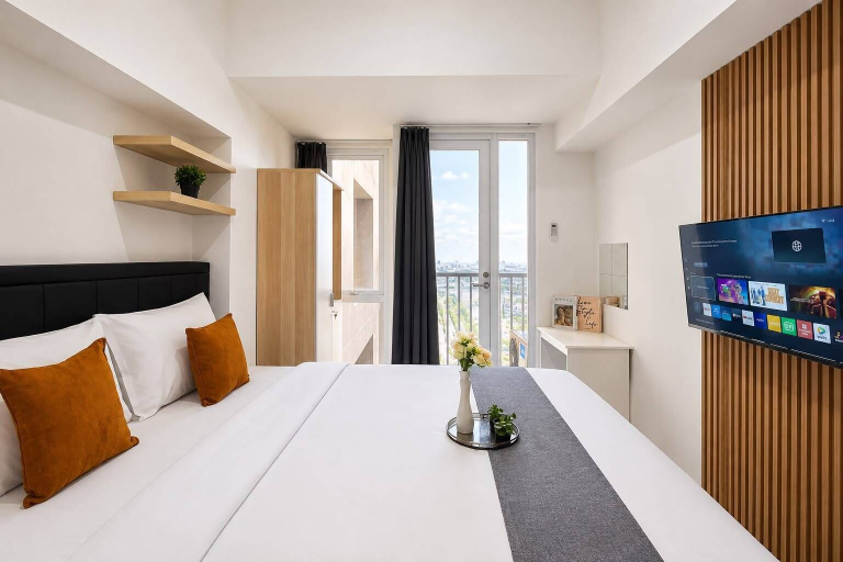 Room 4, Modern Well Located Studio Room At Apartment Tokyo Riverside Pik 2, Tangerang