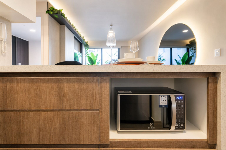 Private kitchen 5, Suite ejecutiva Piscina y Gym San Isidro, Lima