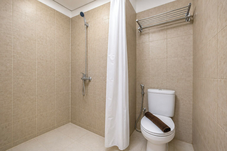 Bathroom 3, Homey 2Br (No Kitchen) At Apartment Marbella Suites Dago Pakar Bandung, Bandung