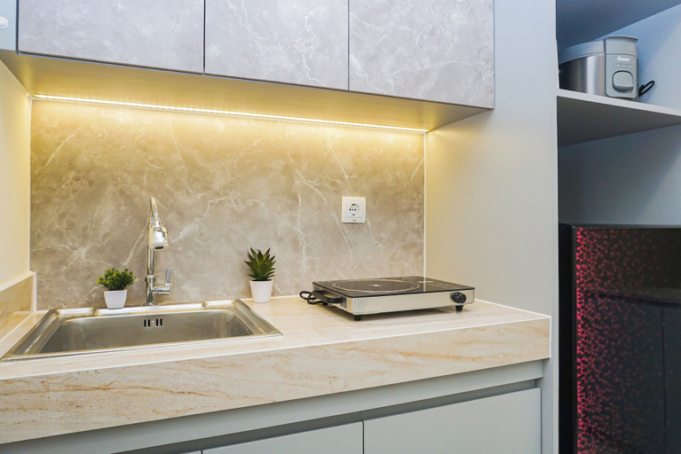 Private kitchen 5, Comfortable Smart Studio Room At Apartment Meikarta District 2, Cikarang