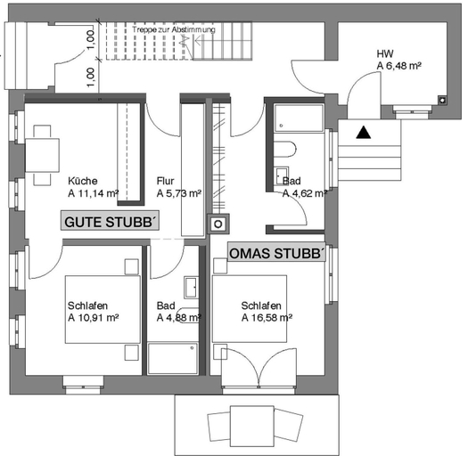 Floor plan, Charming 1-bedroom Apartment in Historic Marktheidenfeld, Main-Spessart