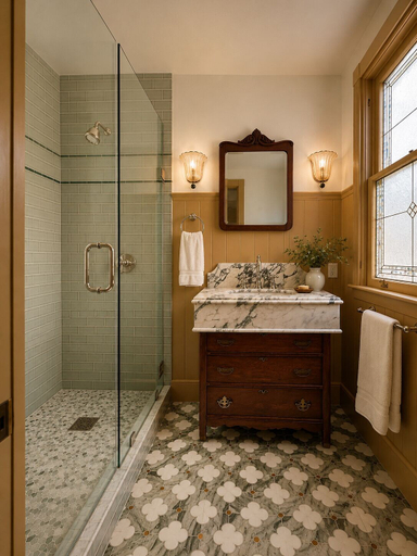 Bathroom 3, Simpson House Inn, Santa Barbara