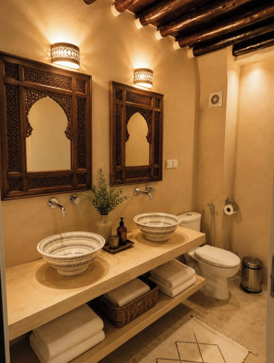 Bathroom 4, Riad El Maâti, Rabat