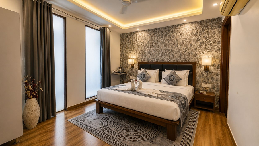 Bedroom 2, Hotel Palm View by JMD Group, Delhi